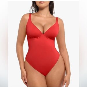 ❤️NEW Red Bodysuit with Tummy Control / Shapewear /Thong Style / Medium